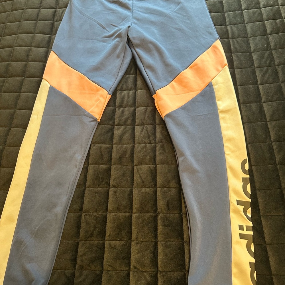 Adidas Blue and pink leggings